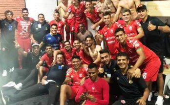 Alegría en de los Jugadores de Guabirá después del triunfo