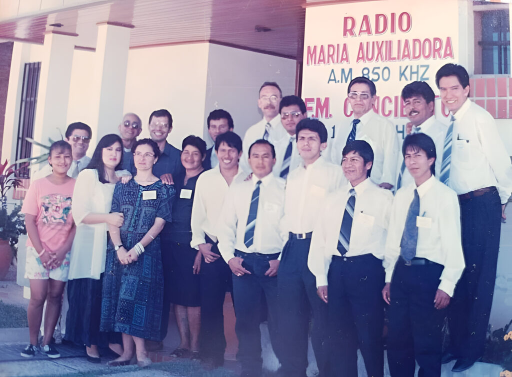 Cuando formaba parte del equipo de radio Maria Auxiliadora